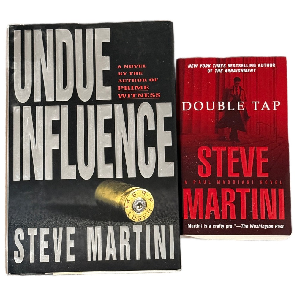 Steve Martini Paul Madriani Lot of 2 Undue Influence Hardcover Double Tap PB